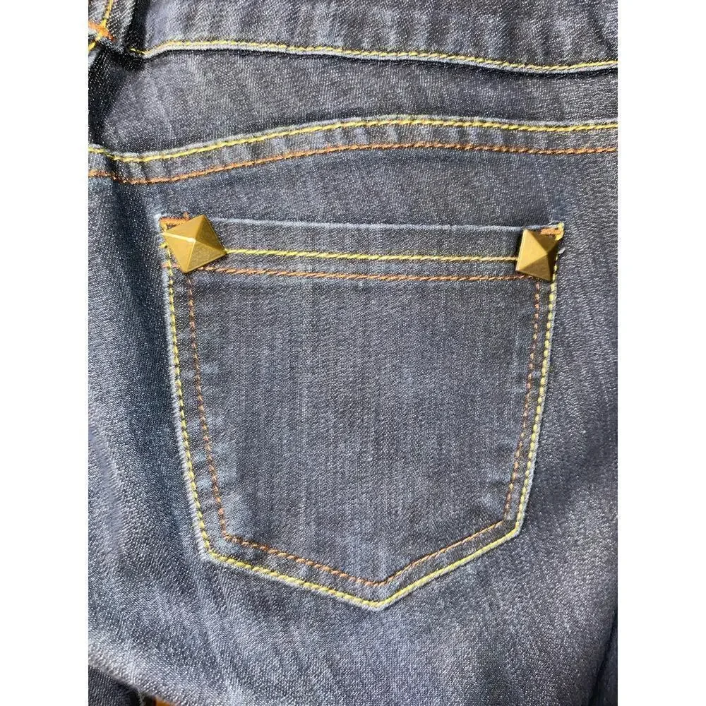 Studio F Jeans Premium Denim Womens Sz 12 Tall Studded Design Made‎ in Columbia